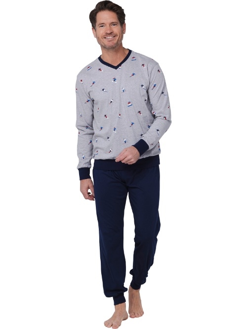 Pastunette Herren navy-blau pyjama