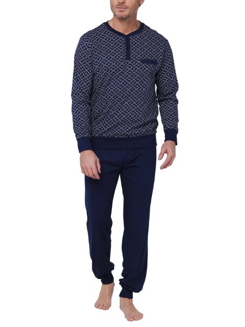 Pastunette Herren navy-blau pyjama