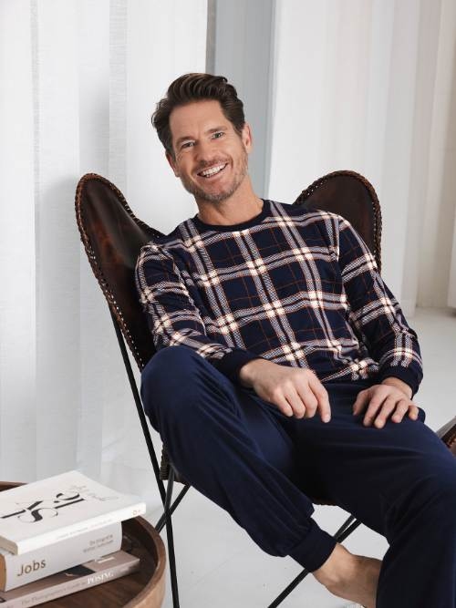 Pastunette Herren navy-blau pyjama