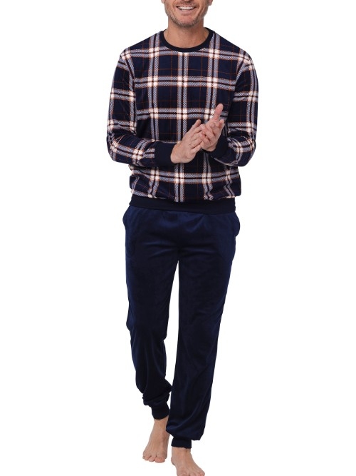 Pastunette Herren navy-blau pyjama