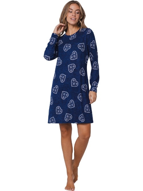 Rebelle Damen navy-blau nachtkleid