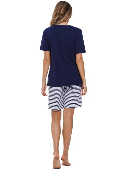Pastunette Damen navy-blau shortama
