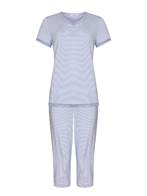 Pastunette Damen blau pyjama