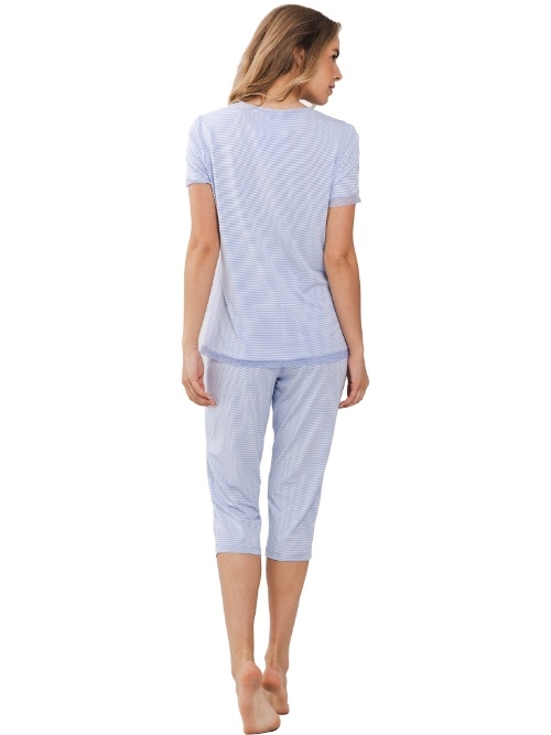 Pastunette Damen blau pyjama