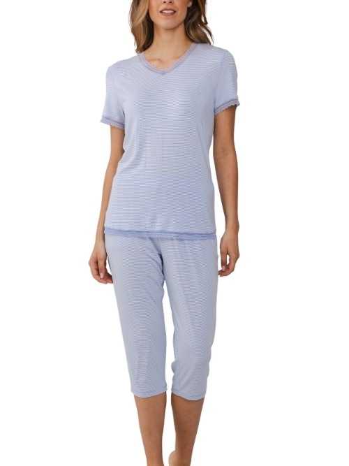 Pastunette Damen blau pyjama