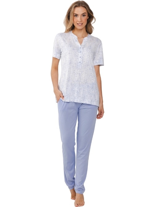 Pastunette Damen blau pyjama