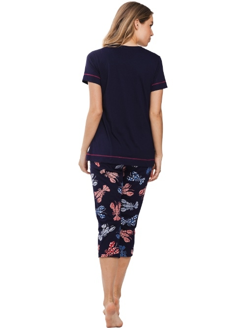 Rebelle Damen navy-blau pyjama