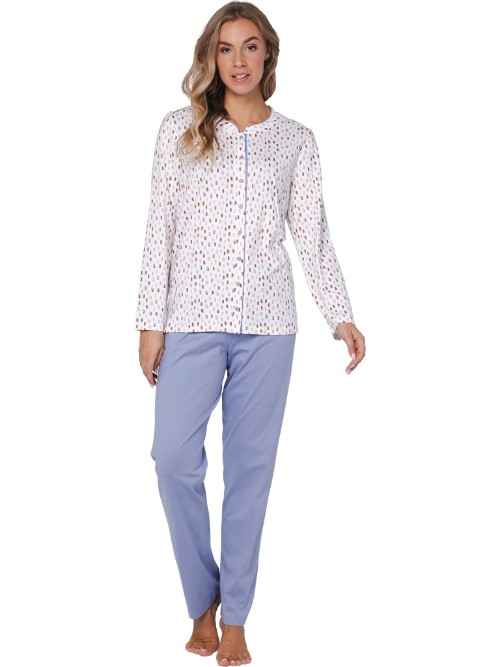 Pastunette Damen blau pyjama
