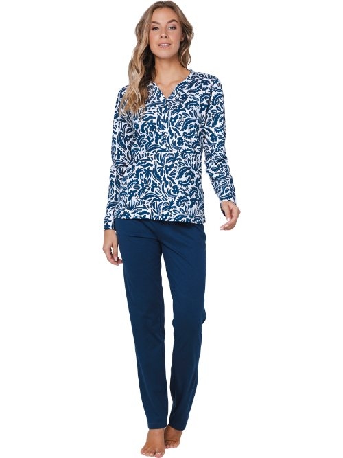 Pastunette Damen navy-blau pyjama