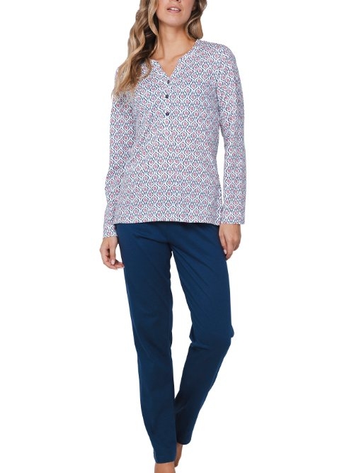 Pastunette Damen navy-blau pyjama