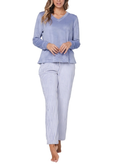 Pastunette Damen blau pyjama