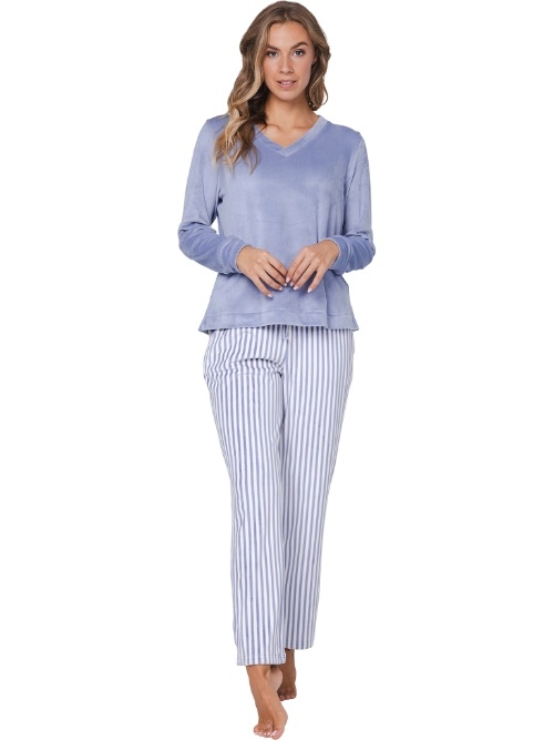 Pastunette Damen blau pyjama
