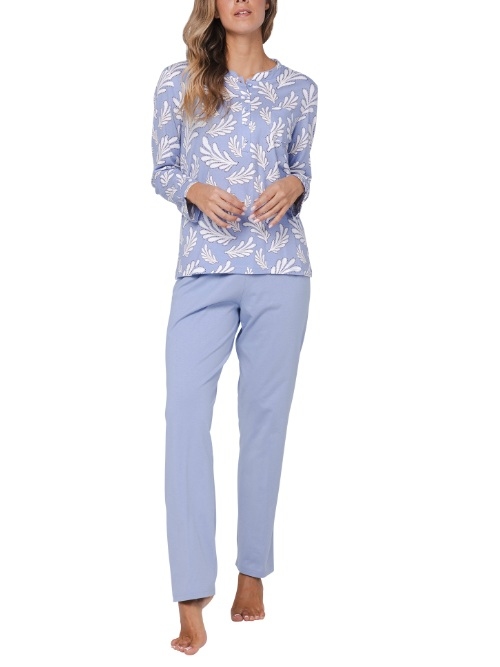 Pastunette Damen blau pyjama