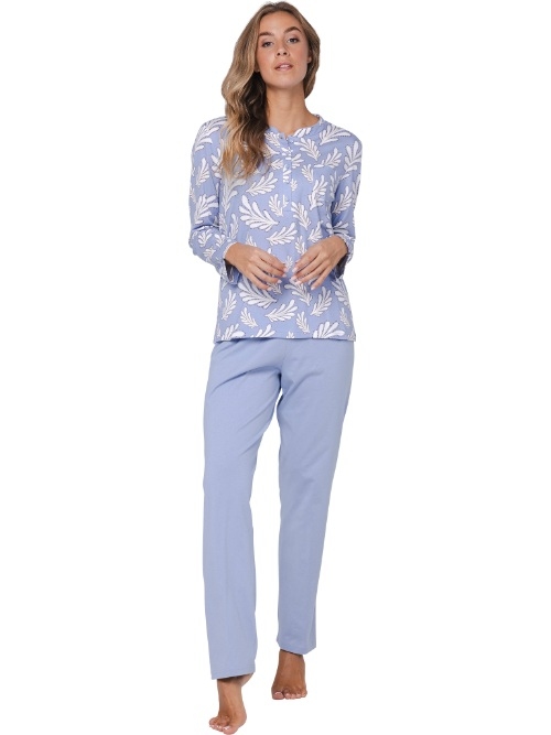 Pastunette Damen blau pyjama