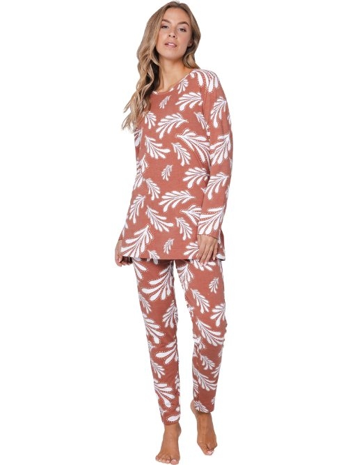 Pastunette Damen braun pyjama