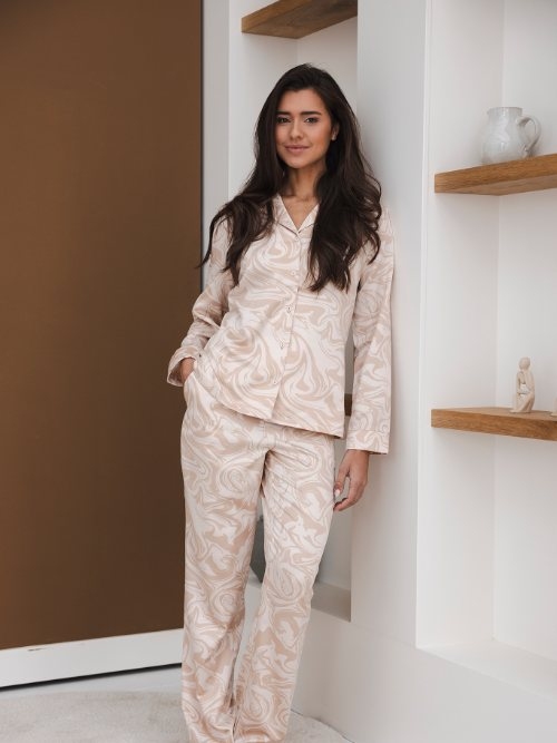 Pastunette Damen beige pyjama
