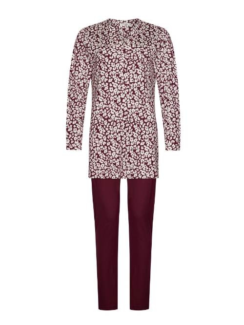 Pastunette Damen dunkelrot pyjama