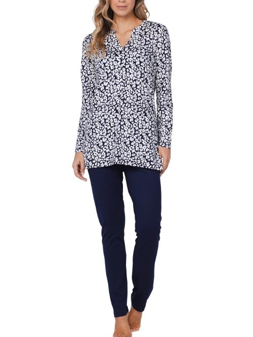 Pastunette Damen navy-blau pyjama