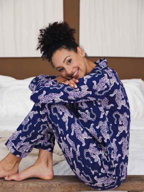 Rebelle Damen violett pyjama