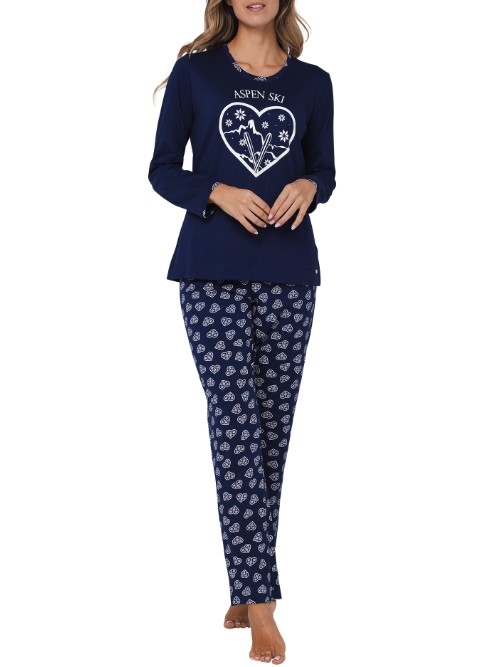Rebelle Damen navy-blau pyjama