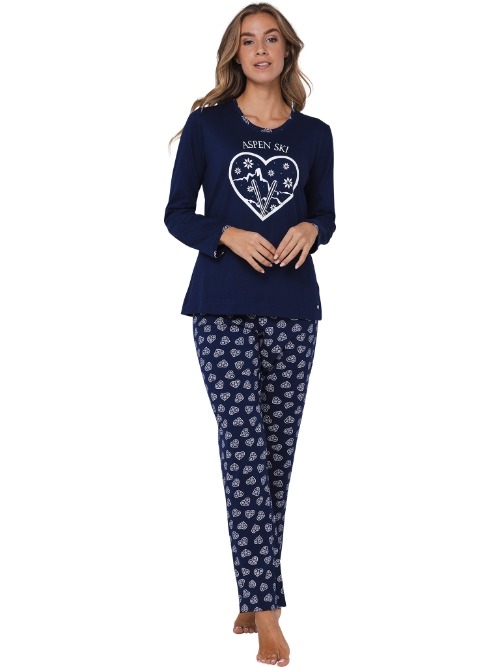Rebelle Damen navy-blau pyjama