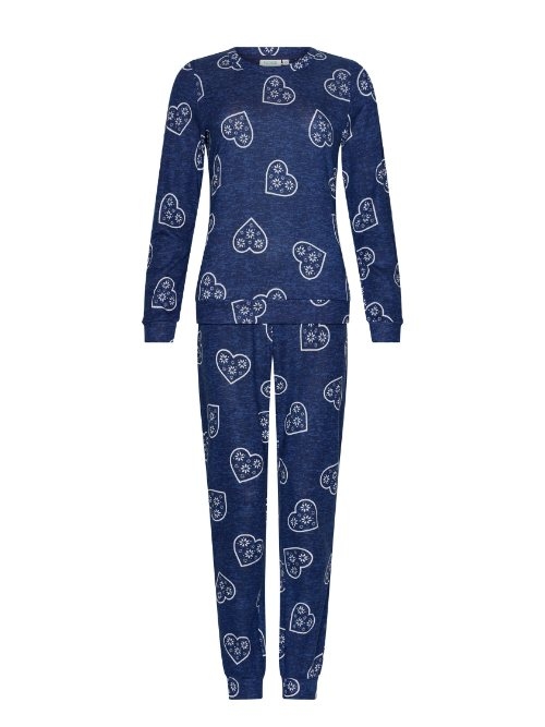 Rebelle Damen navy-blau pyjama