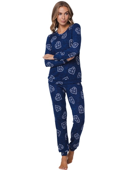 Rebelle Damen navy-blau pyjama