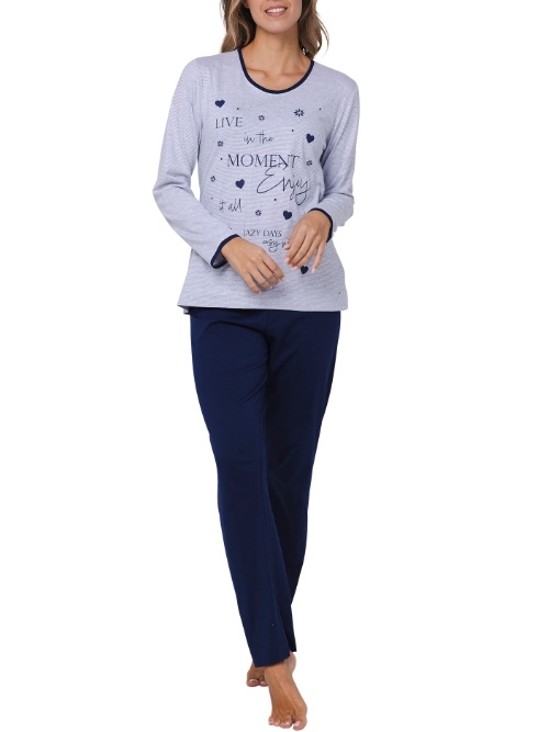 Rebelle Damen navy-blau pyjama