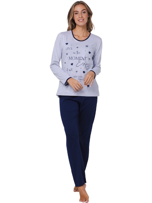 Rebelle Damen navy-blau pyjama