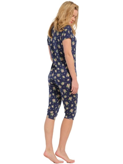 Pastunette Damen navy-blau pyjamahose