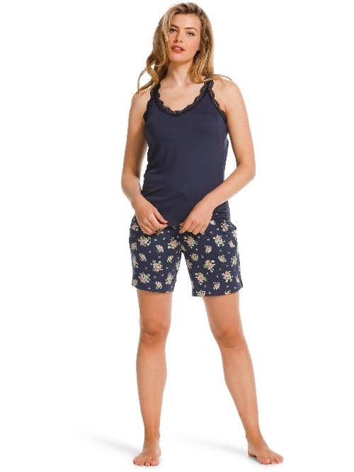 Pastunette Damen navy-blau pyjamahose