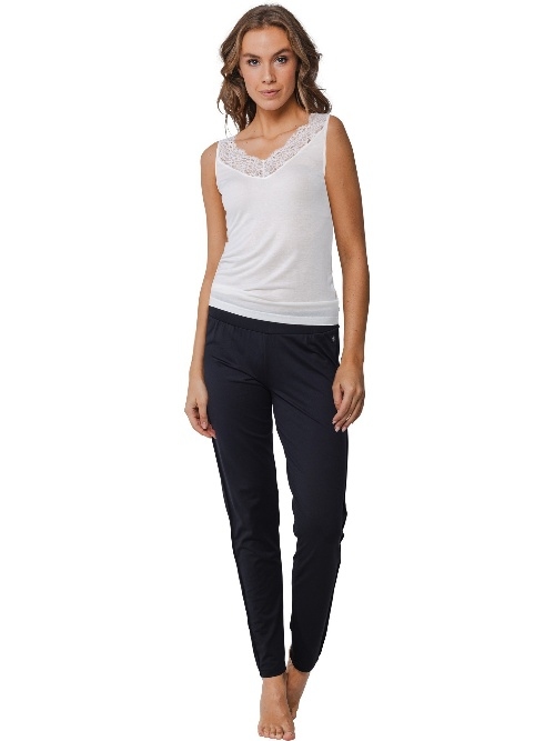 Pastunette Damen schwarz pyjamahose