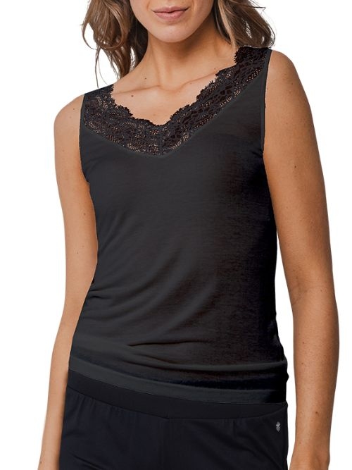 Pastunette Damen schwarz schlafshirt