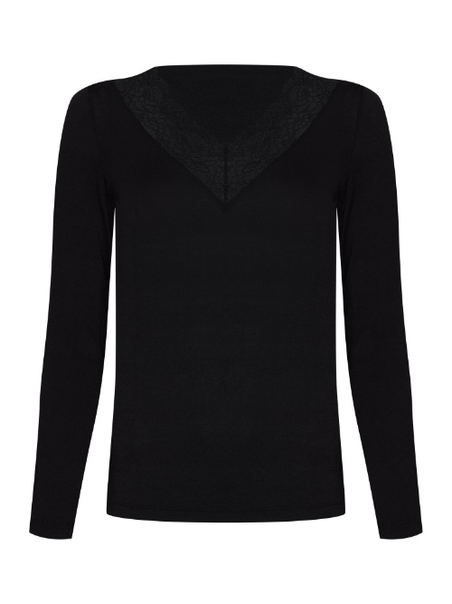 Pastunette Damen schwarz schlafshirt
