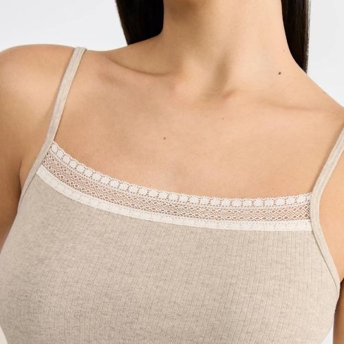 Sloggi GO Ribbed grau spaghetti top