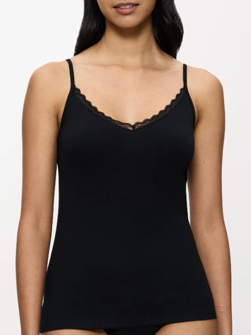 Triumph Feel of Cotton schwarz spaghetti top