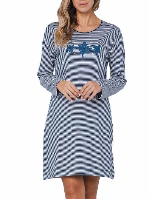 Pastunette Damen navy-blau nachtkleid