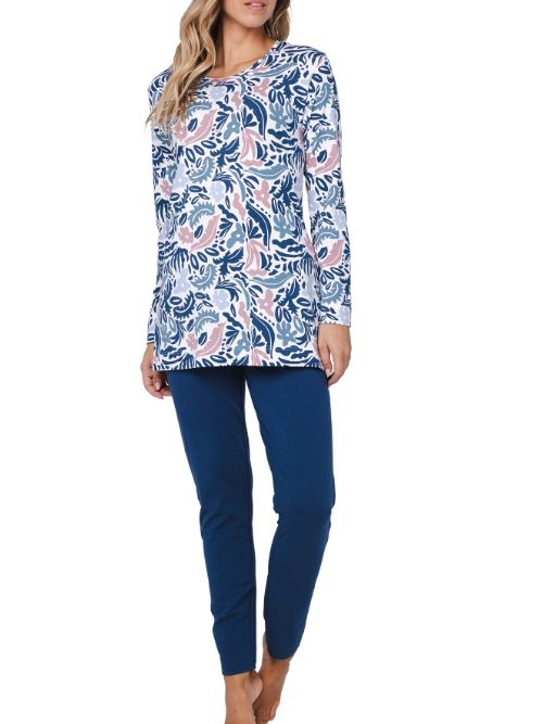 Pastunette Damen blau pyjama