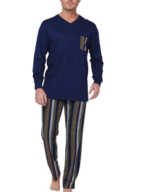 Pastunette Herren navy-blau pyjama