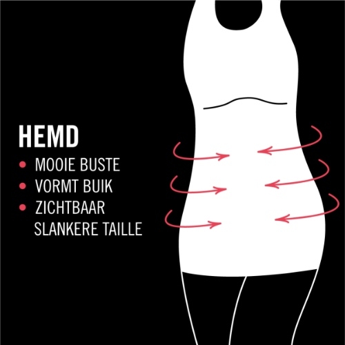 RJ Bodywear Pure Color Shape schwarz damen hemd