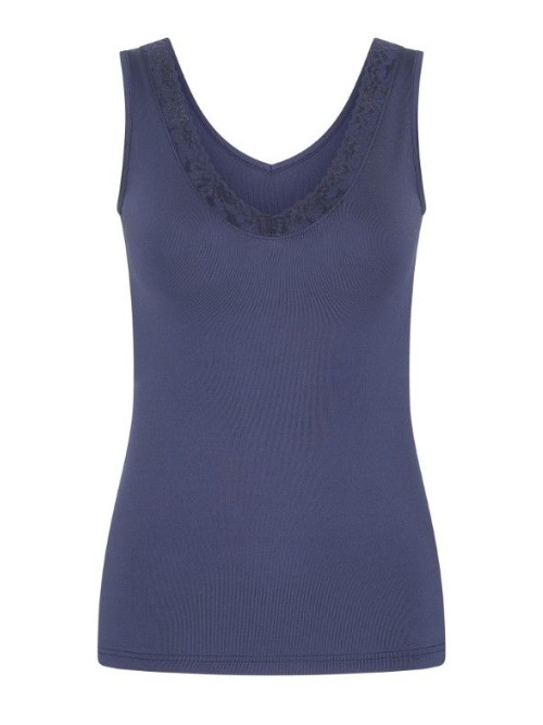 RJ Bodywear Pure Color navy-blau damen hemd