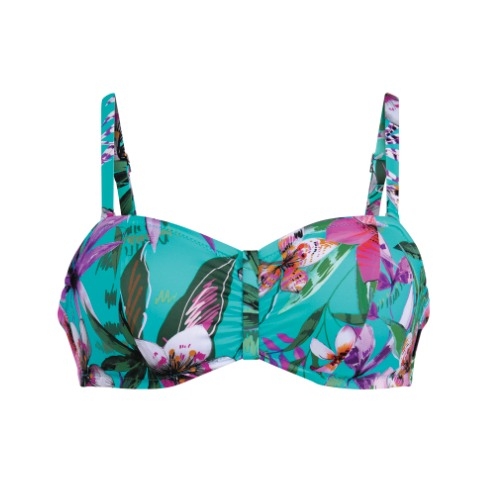 Rosa Faia Bademode Ella blau gemoldefer bikini bh