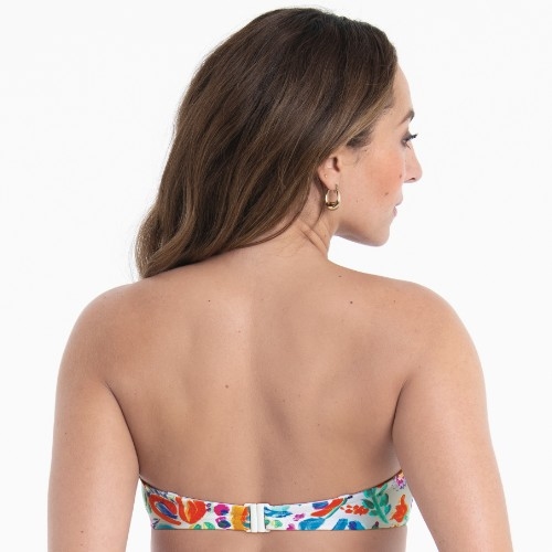 Rosa Faia Bademode Ella weiß/print gemoldefer bikini bh