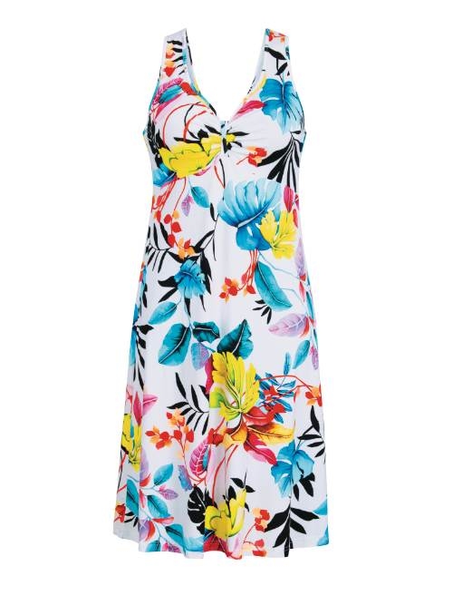 Anita Bademode Mala weiß/print strandkleid