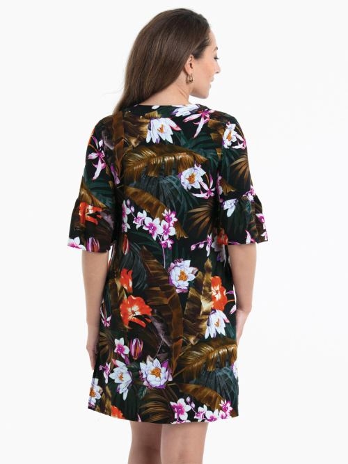 Anita Bademode Loja schwarz/braun strandkleid