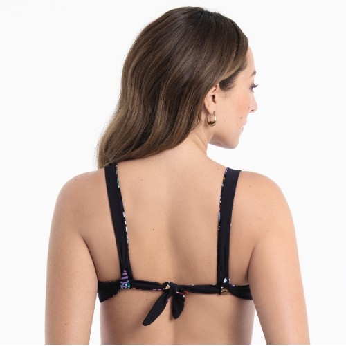 Rosa Faia Bademode Loretta schwarz unwattierter bikini bh