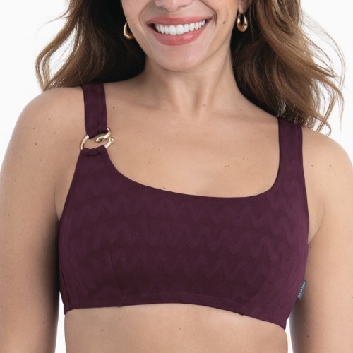 Rosa Faia Bademode Vivien violett unwattierter bikini bh