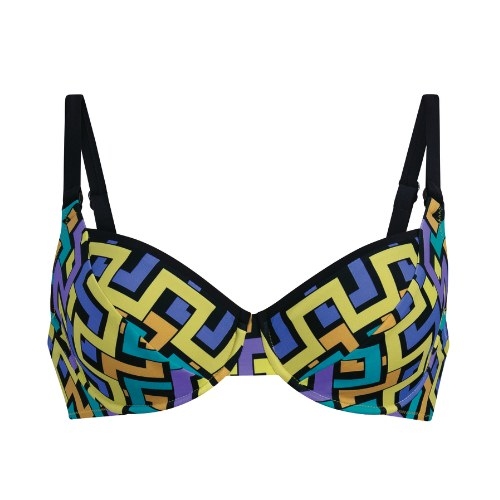 Anita Bademode Sanja schwarz/print unwattierter bikini bh