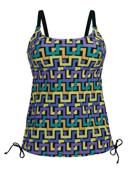Anita Bademode Yara schwarz/print tankini top