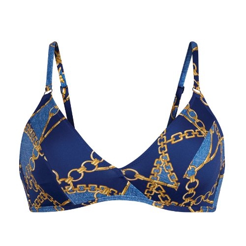 Rosa Faia Bademode Minou jeans blau gemoldefer bikini bh